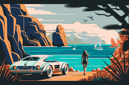 Paint by Numbers - Fart på stranden
