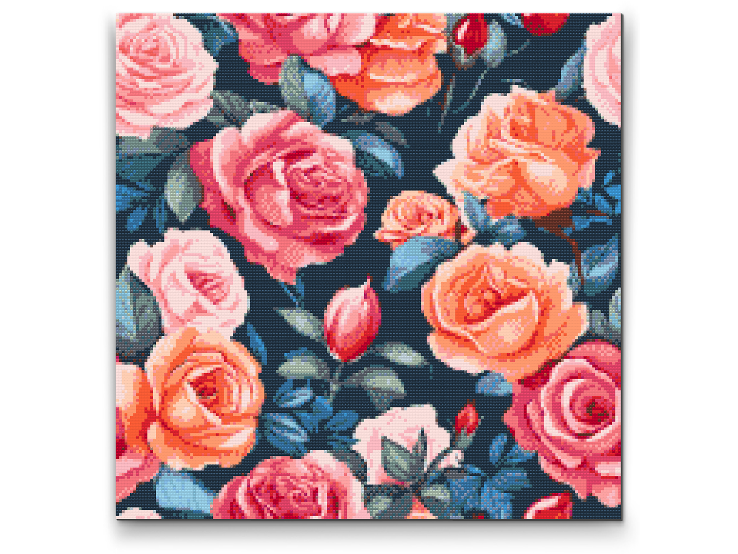 Diamond Painting - Blomsterbaggrund - roser