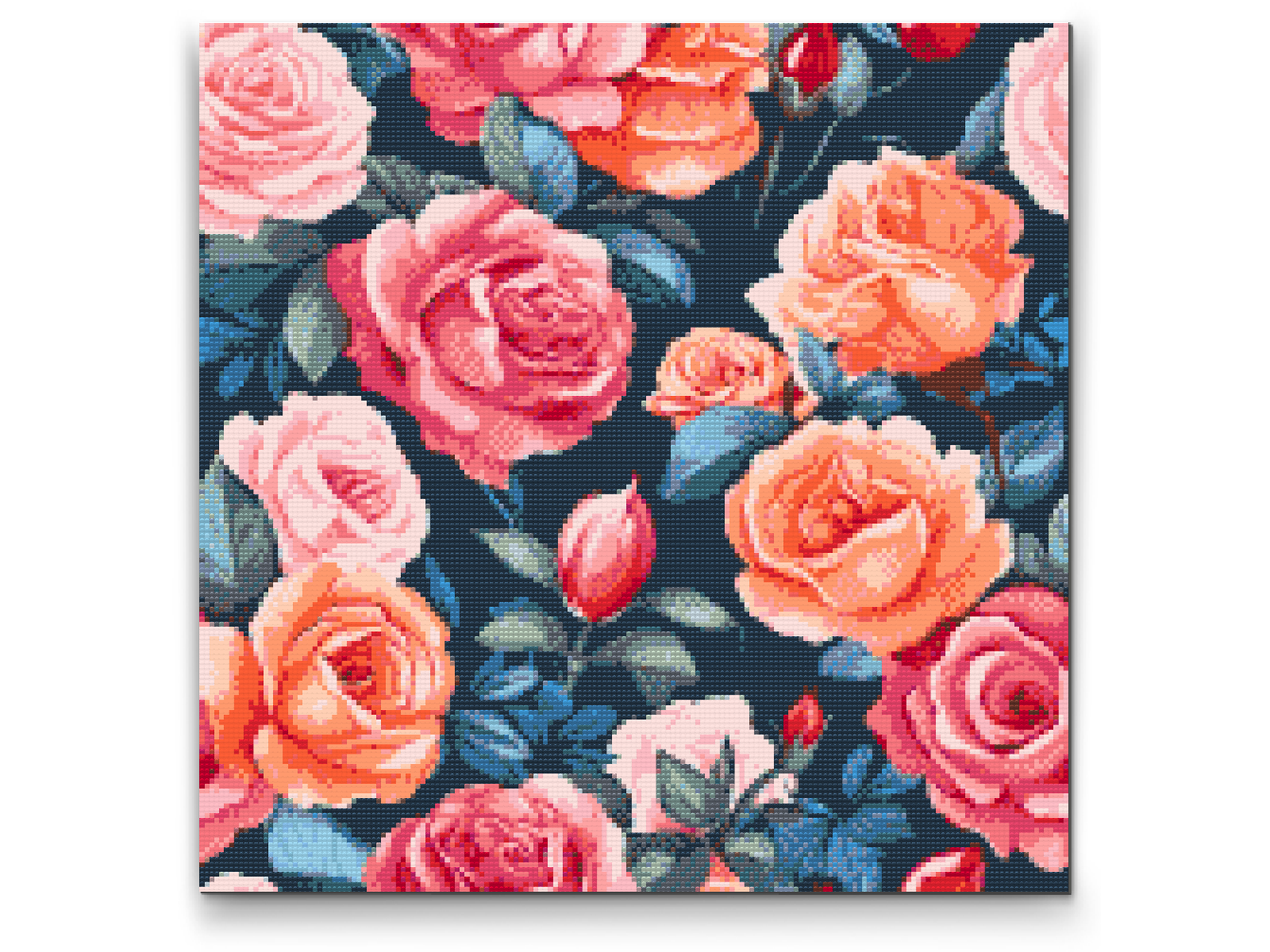 Diamond Painting - Blomsterbaggrund - roser