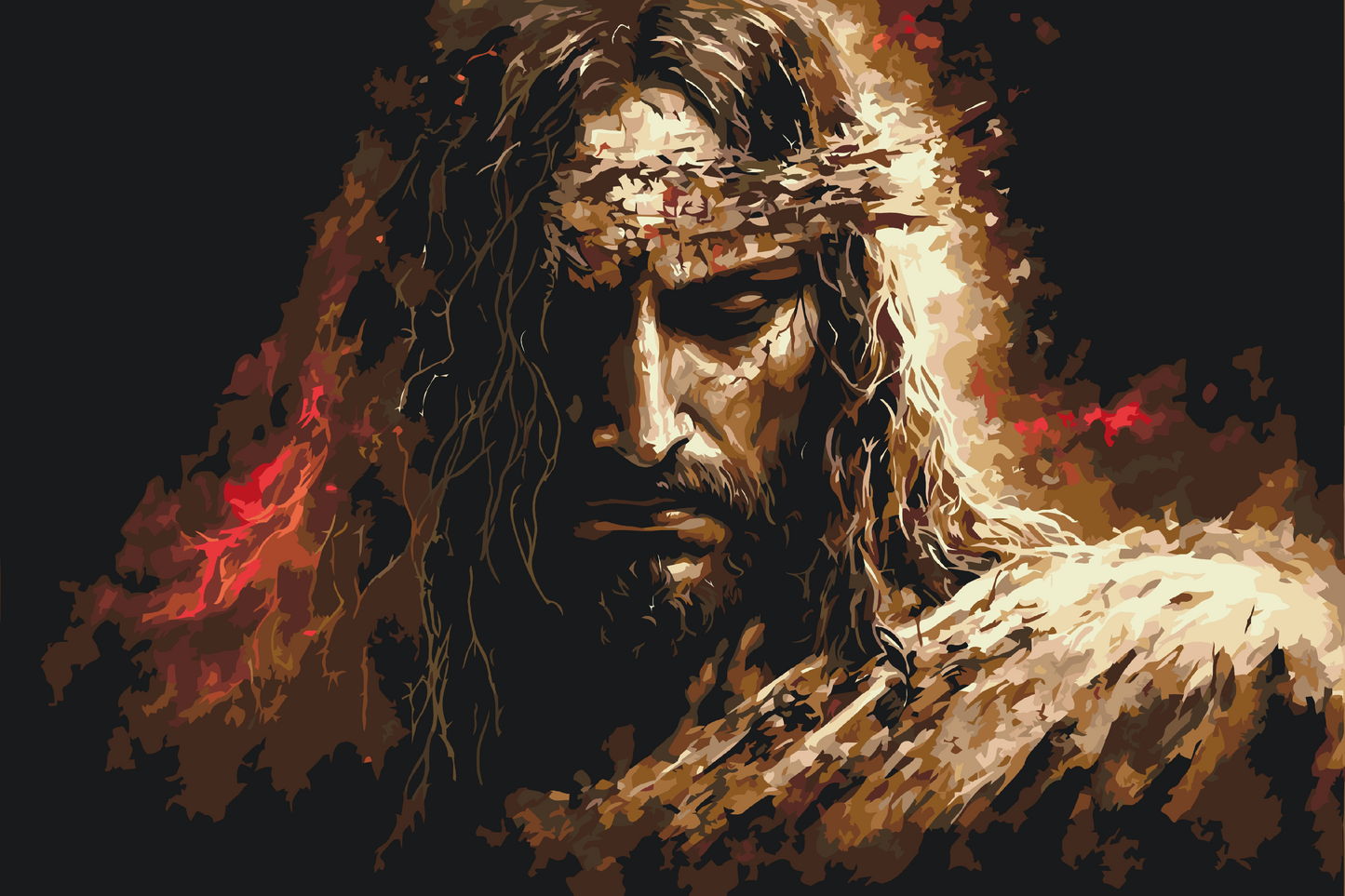 Paint by Numbers - Jesus med sin tornekrone