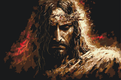 Paint by Numbers - Jesus med sin tornekrone