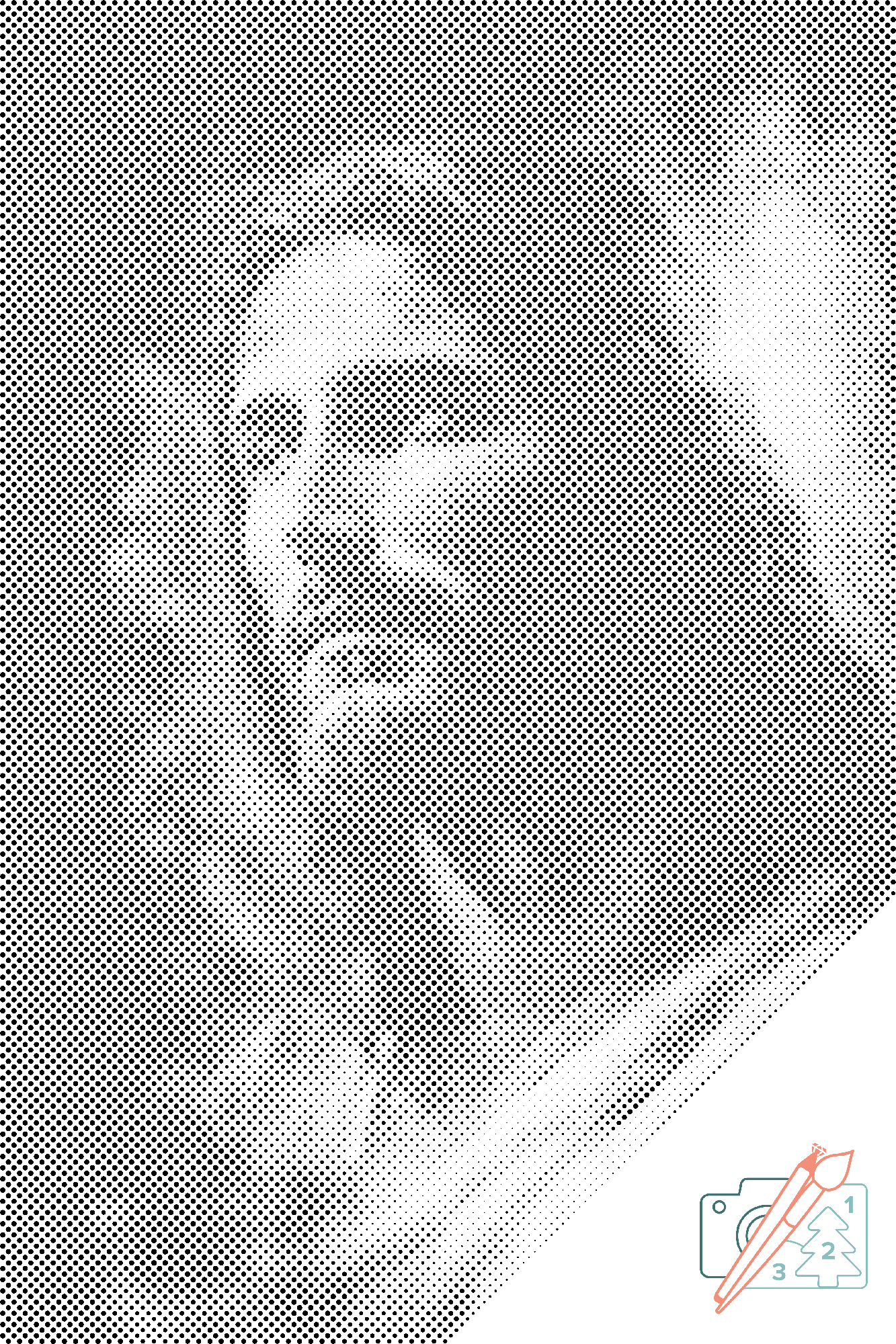 Mal-med-prikker -  Jesus 3