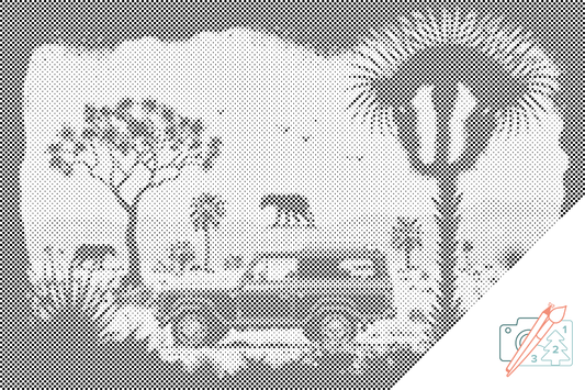 Mal-med-prikker -  Safari
