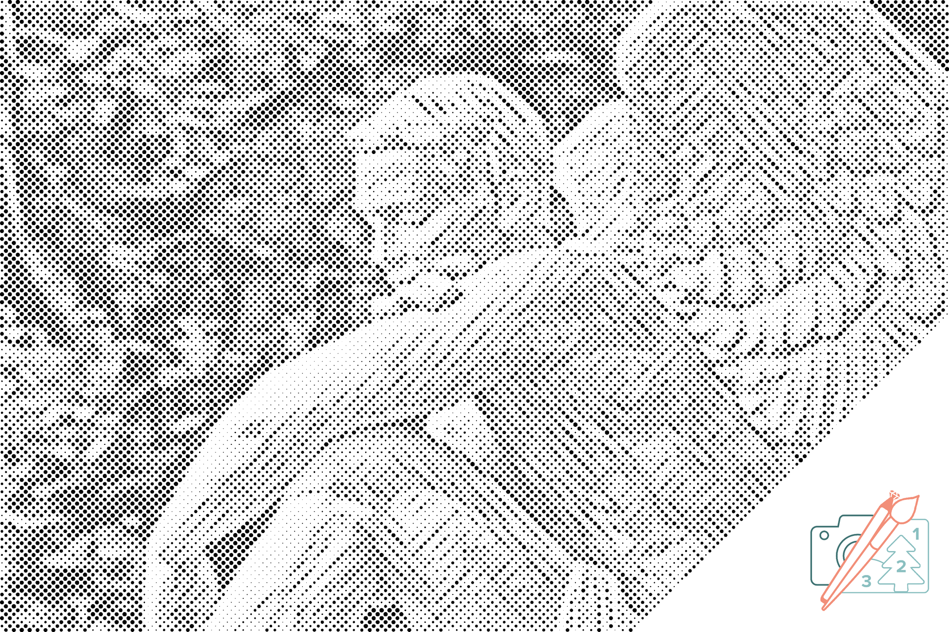 Mal-med-prikker -  Himmelsk engel