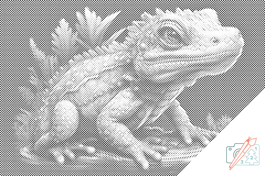 Mal-med-prikker -  Leguan