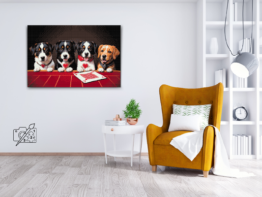 Diamond Painting - Hundekortspil