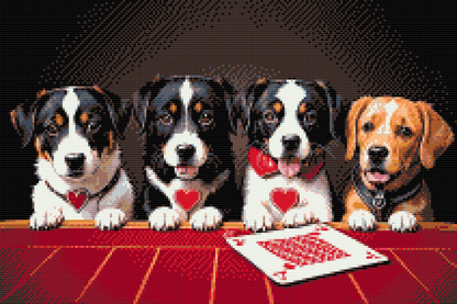 Diamond Painting - Hundekortspil