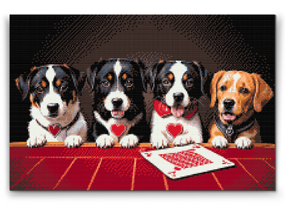 Diamond Painting - Hundekortspil