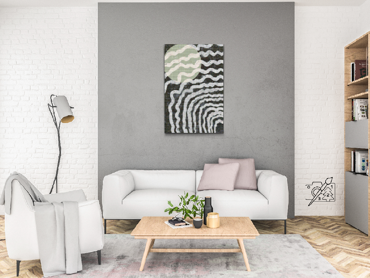 Diamond Painting - Abstrakt baggrund i grå 1