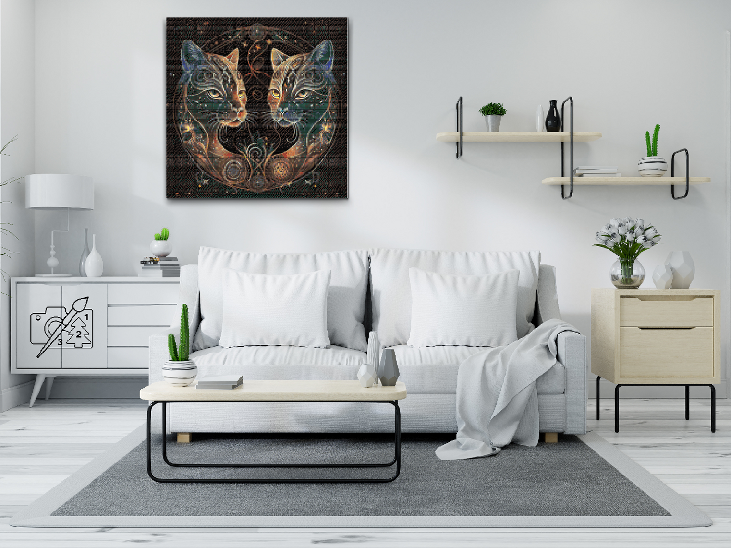 Diamond Painting - Astrologiske katte