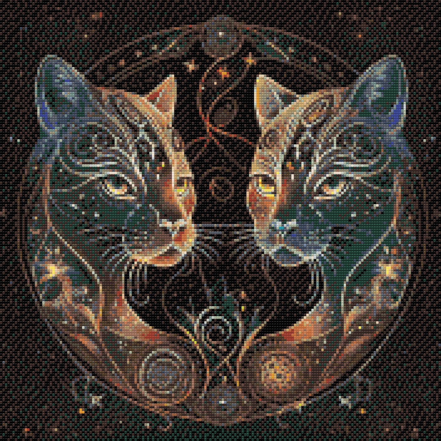 Diamond Painting - Astrologiske katte