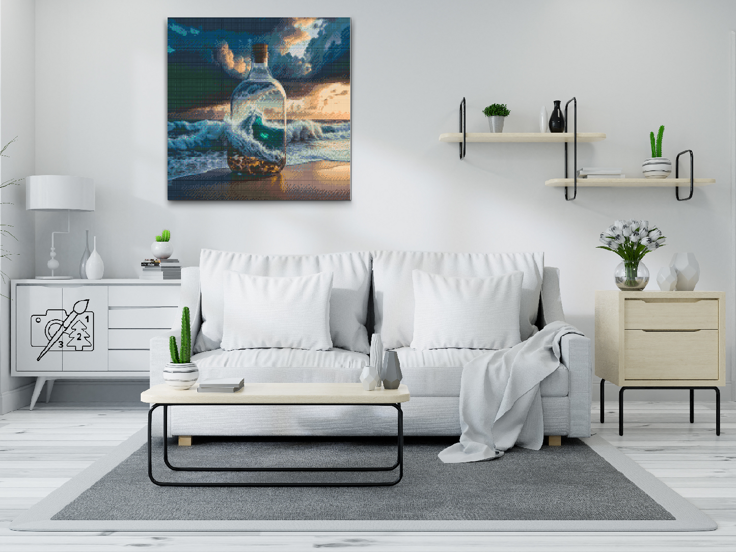 Diamond Painting - Hav i en flaske