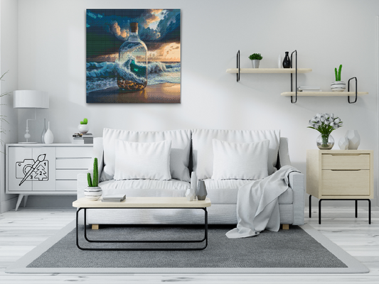 Diamond Painting - Hav i en flaske