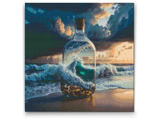 Diamond Painting - Hav i en flaske
