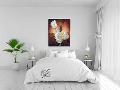 Paint by Numbers - Hvide roser