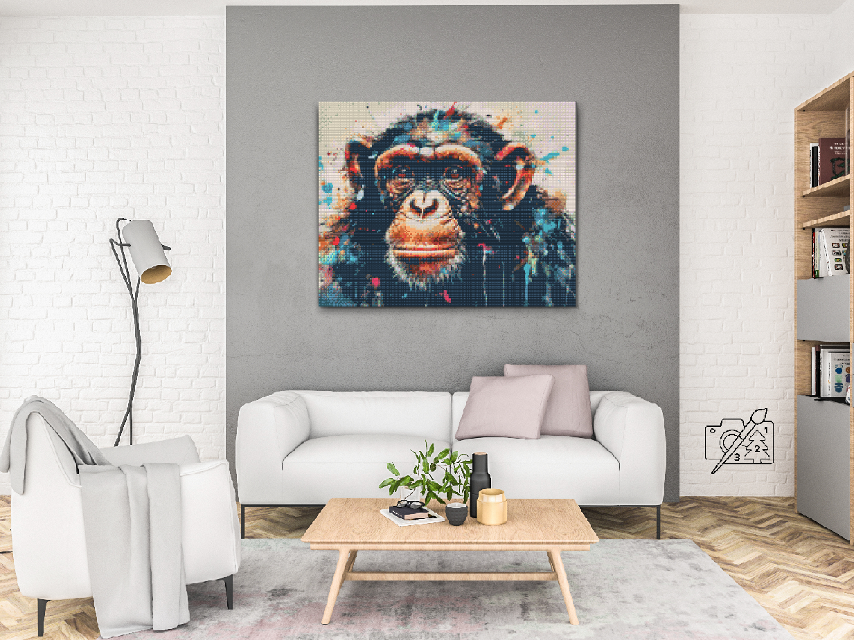 Diamond Painting - Abe med malet baggrund