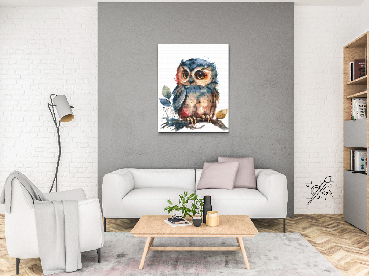 Diamond Painting - Storøjet ugle