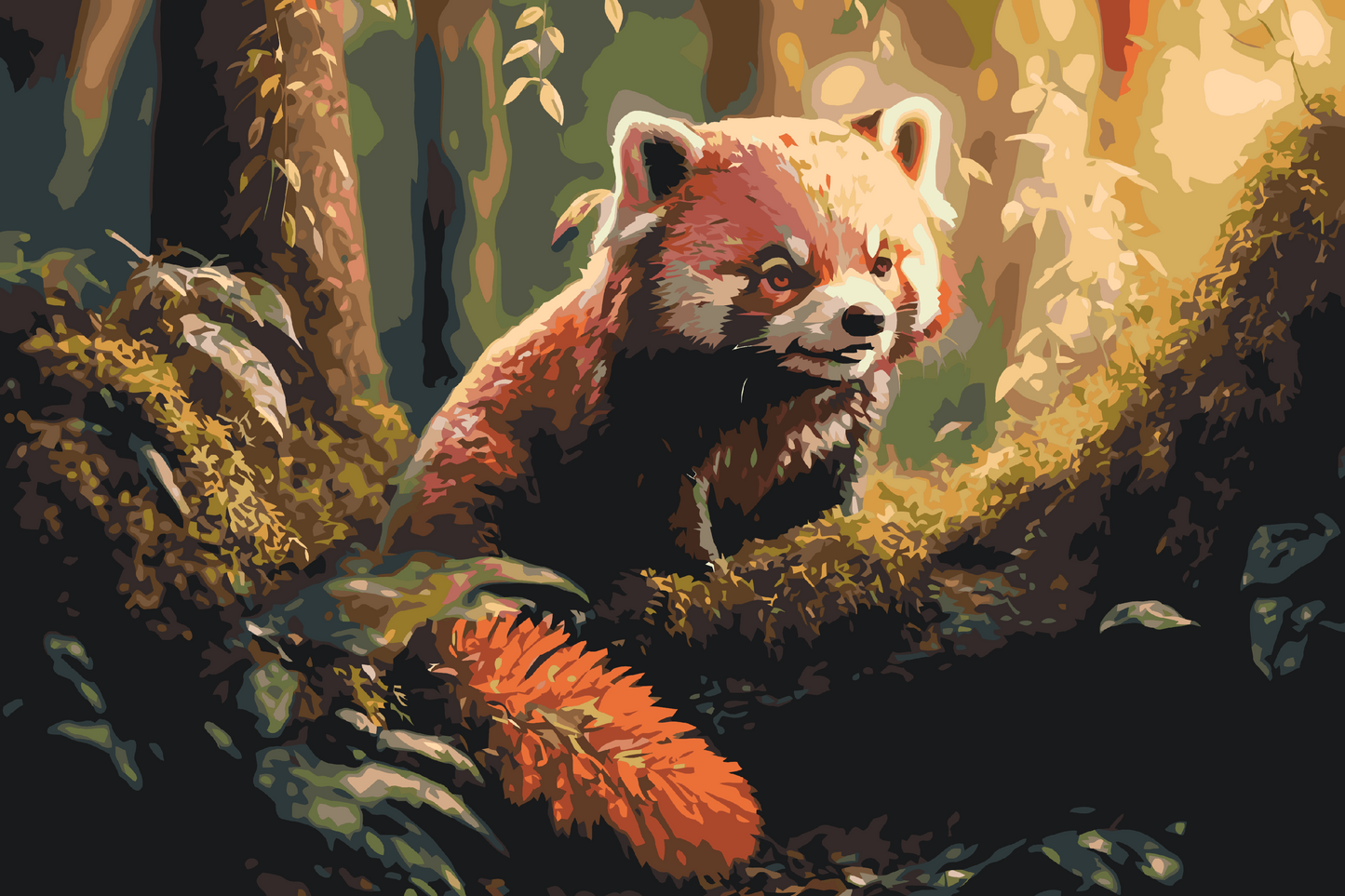 Paint by Numbers - Red Panda