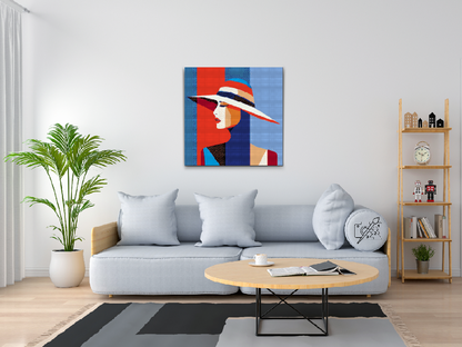 Diamond Painting - Dame med hat