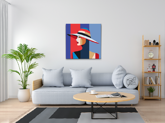 Paint by Numbers - Dame med hat