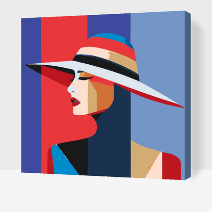 Paint by Numbers - Dame med hat