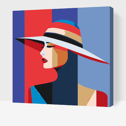 Paint by Numbers - Dame med hat