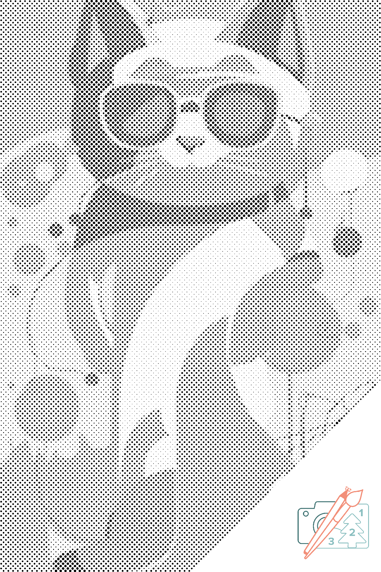 Mal-med-prikker -  Pop art-kat