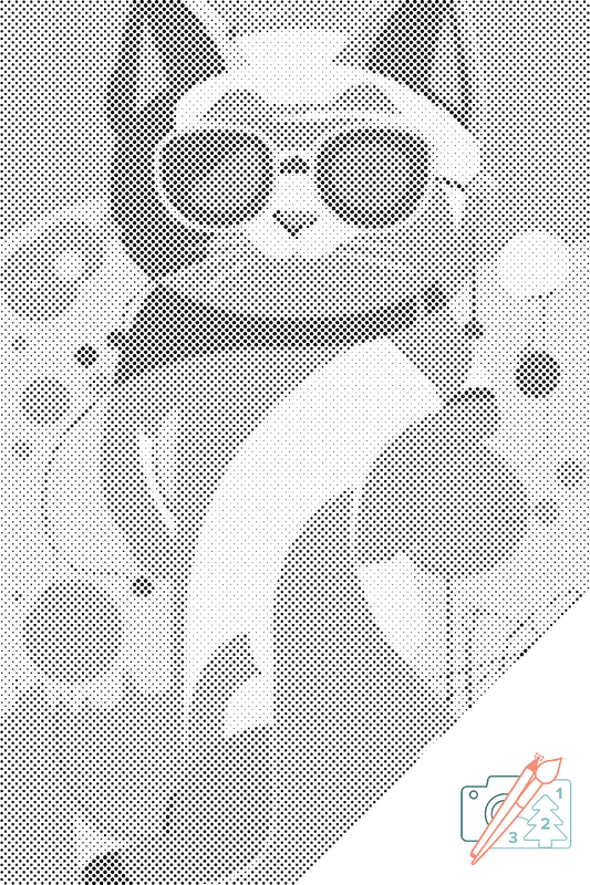 Mal-med-prikker -  Pop art-kat