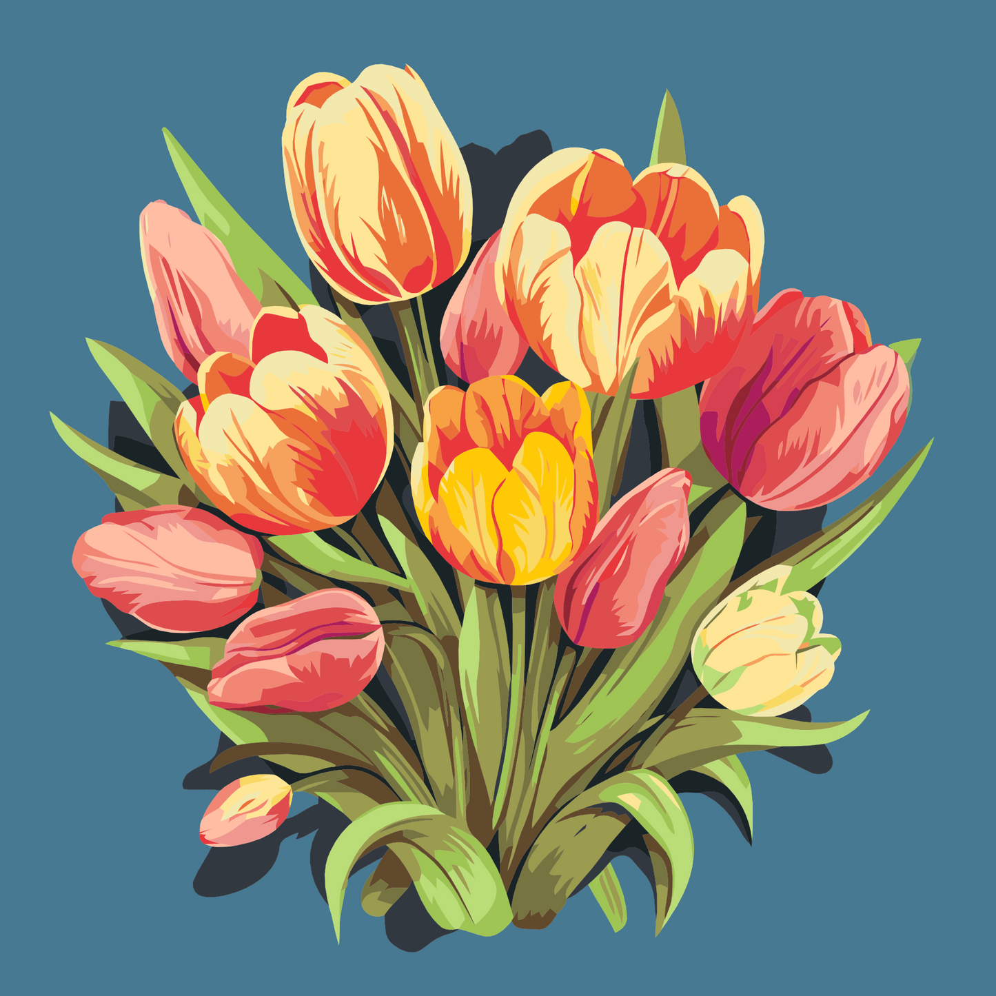 Paint by Numbers - Tulipanbuket