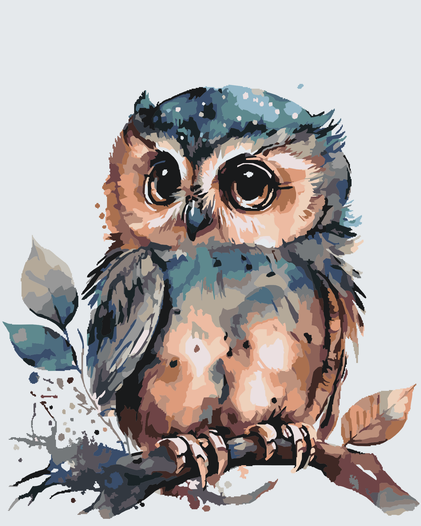 Paint by Numbers - Storøjet ugle