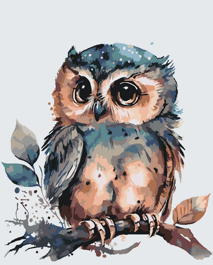 Paint by Numbers - Storøjet ugle
