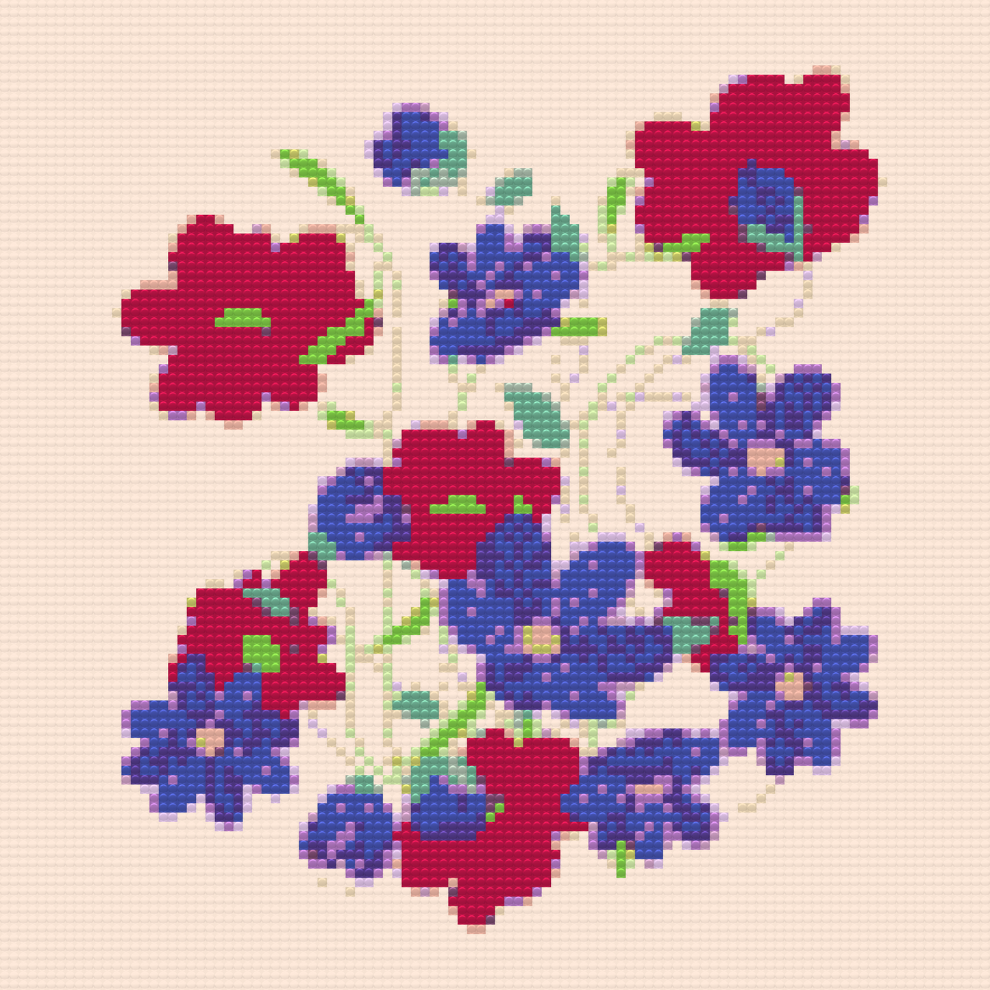 Diamond Painting - Forårsblomster