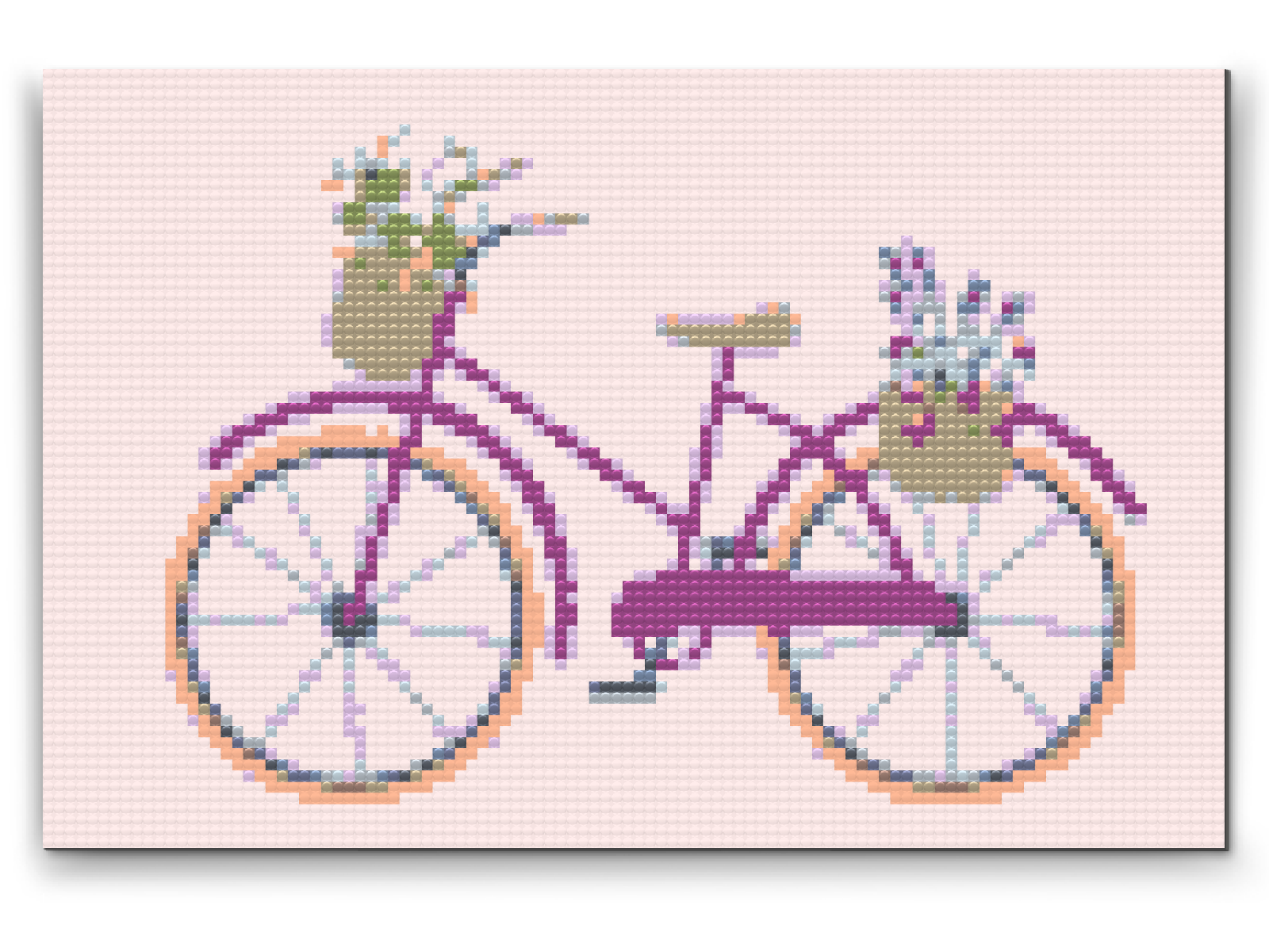 Diamond Painting - Cykel med blomster