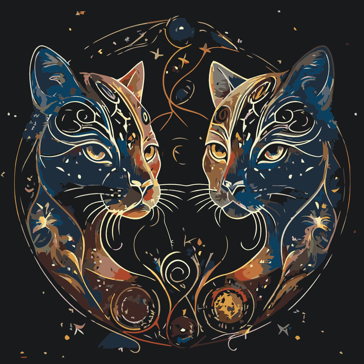 Paint by Numbers - Astrologiske katte