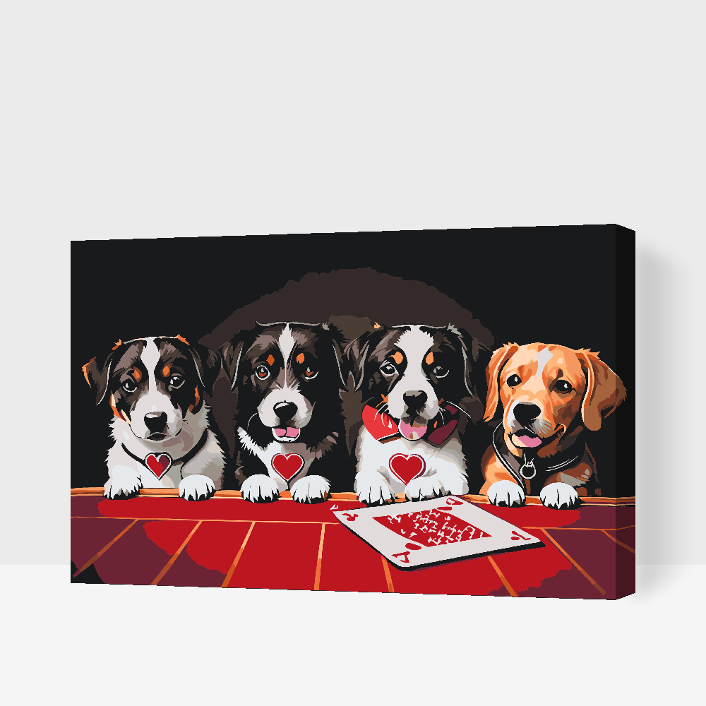 Paint by Numbers - Hundekortspil