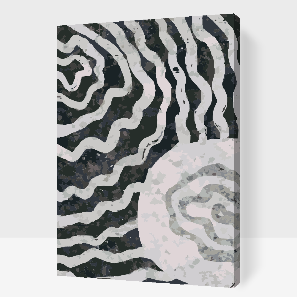 Paint by Numbers - Abstrakt baggrund i grå 2