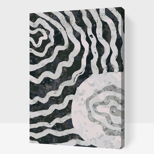 Paint by Numbers - Abstrakt baggrund i grå 2