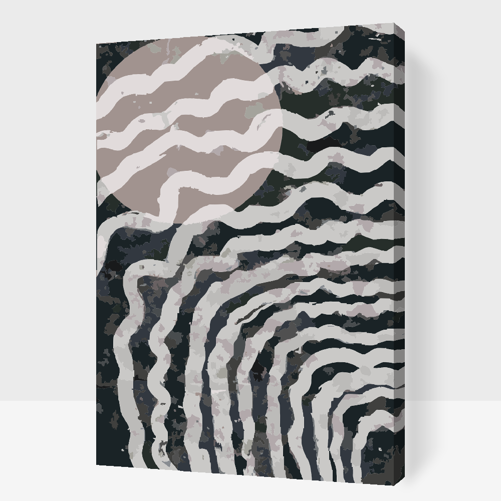 Paint by Numbers - Abstrakt baggrund i grå 1