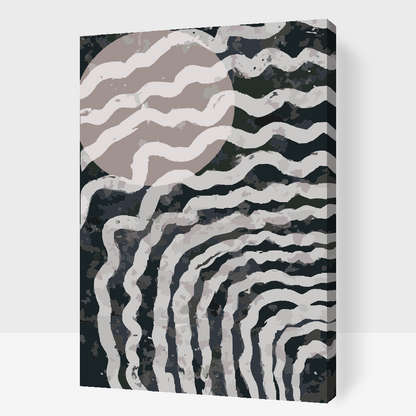 Paint by Numbers - Abstrakt baggrund i grå 1