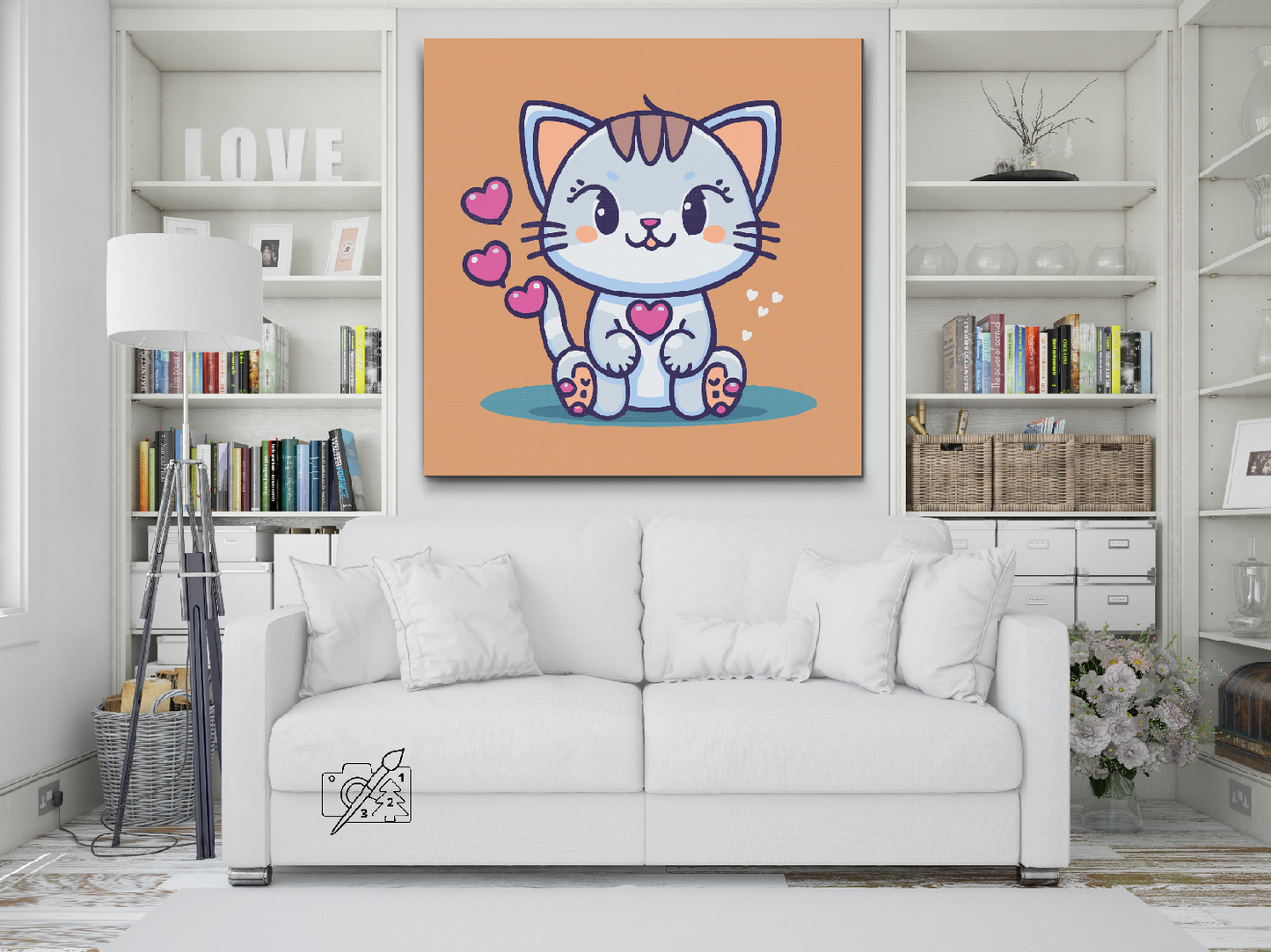 Paint by Numbers - Kitty forelsket