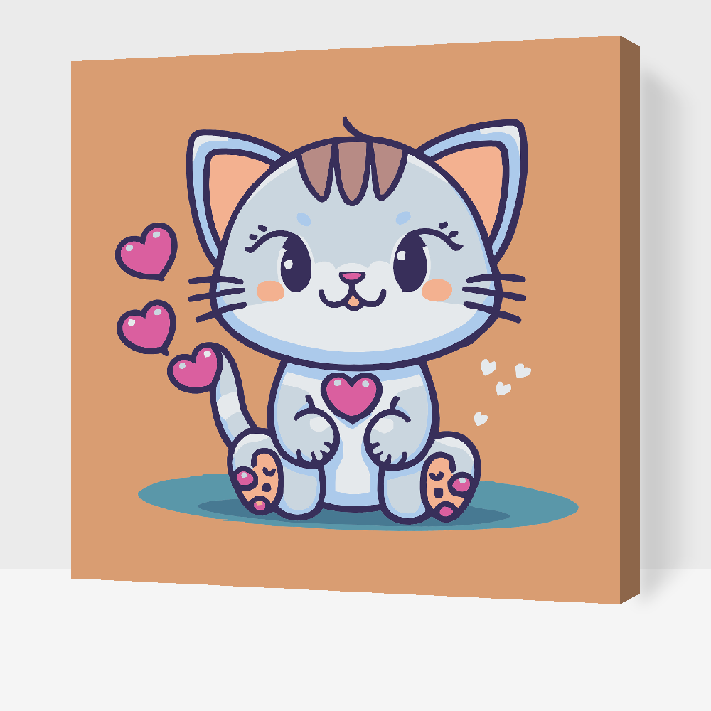 Paint by Numbers - Kitty forelsket