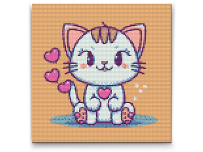 Diamond Painting - Kitty forelsket