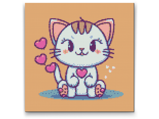 Diamond Painting - Kitty forelsket