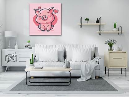 Diamond Painting - Sød gris