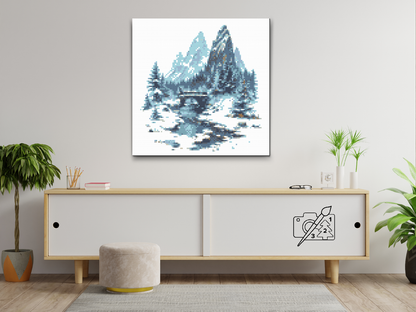Diamond Painting - Bjergbro sneet under