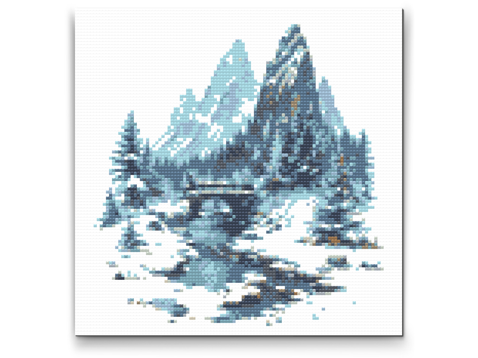Diamond Painting - Bjergbro sneet under