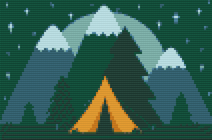 Diamond Painting - Camping i skoven