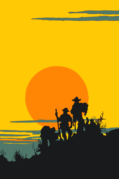 Paint by Numbers - Cowboy-silhuet