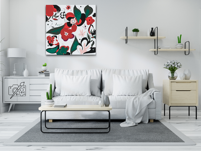 Paint by Numbers - Abstrakt Blomster 2