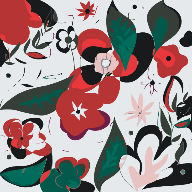 Paint by Numbers - Abstrakt Blomster 2